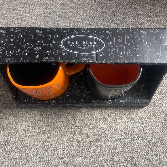 Rae Dunn two pack Halloween mugs “lazy bones” and “born to be wild” - Picture 2 of 4